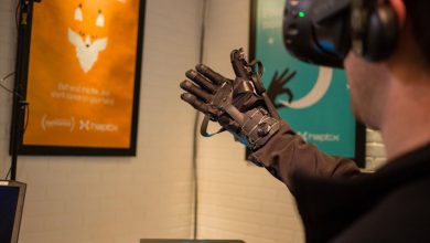 HaptX VR قفاز واقع افتراضي